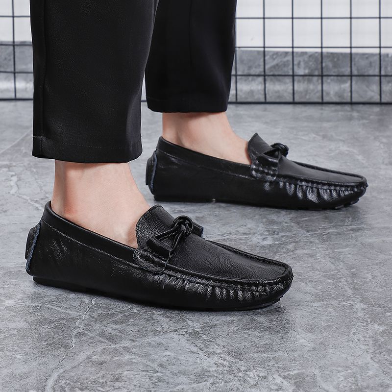 Big Size Men's Casual Loafers Slip On Leather Shoes Comfortable Lightweight Driving Shoes Male Moccasins Classic Penny Loafer Flats Boat Shoes Outdoor Walking Shoes