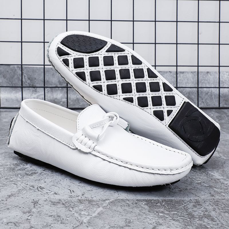 Big Size Men's Casual Loafers Slip On Leather Shoes Comfortable Lightweight Driving Shoes Male Moccasins Classic Penny Loafer Flats Boat Shoes Outdoor Walking Shoes