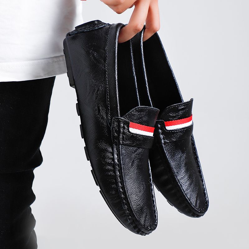 Big Size Men's Casual Loafers Slip On Leather Shoes Comfortable Lightweight Driving Shoes Male Moccasins Classic Penny Loafer Flats Boat Shoes Outdoor Walking Shoes