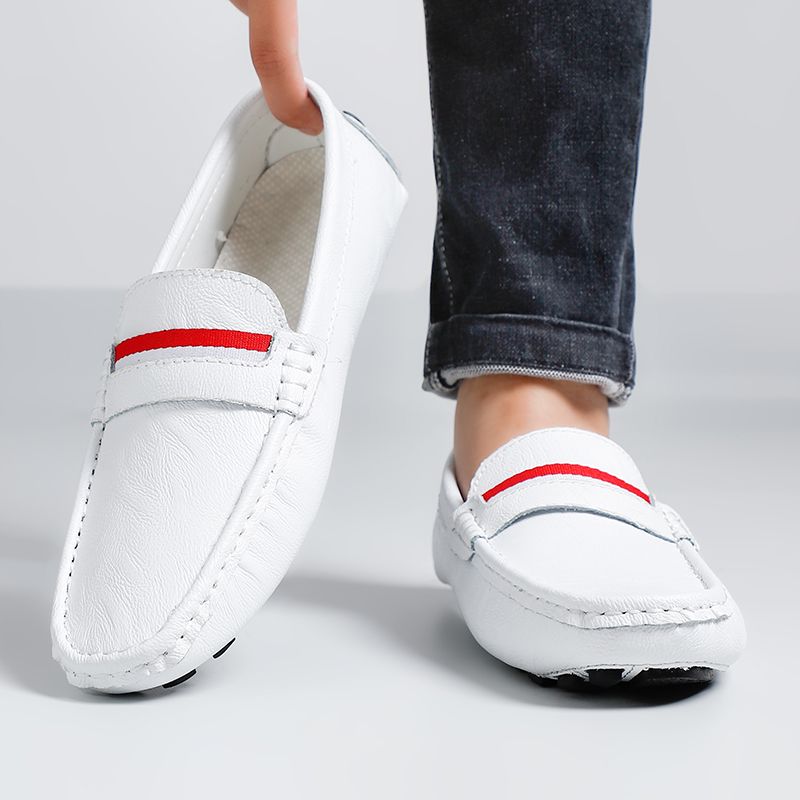 Big Size Men's Casual Loafers Slip On Leather Shoes Comfortable Lightweight Driving Shoes Male Moccasins Classic Penny Loafer Flats Boat Shoes Outdoor Walking Shoes