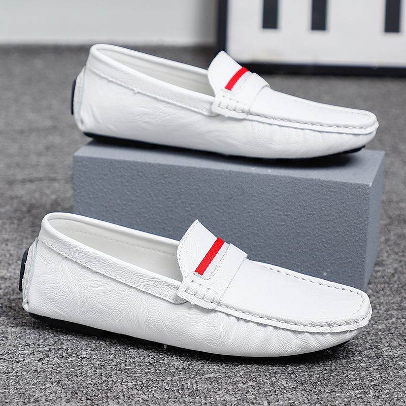 Big Size Men's Casual Loafers Slip On Leather Shoes Comfortable Lightweight Driving Shoes Male Moccasins Classic Penny Loafer Flats Boat Shoes Outdoor Walking Shoes