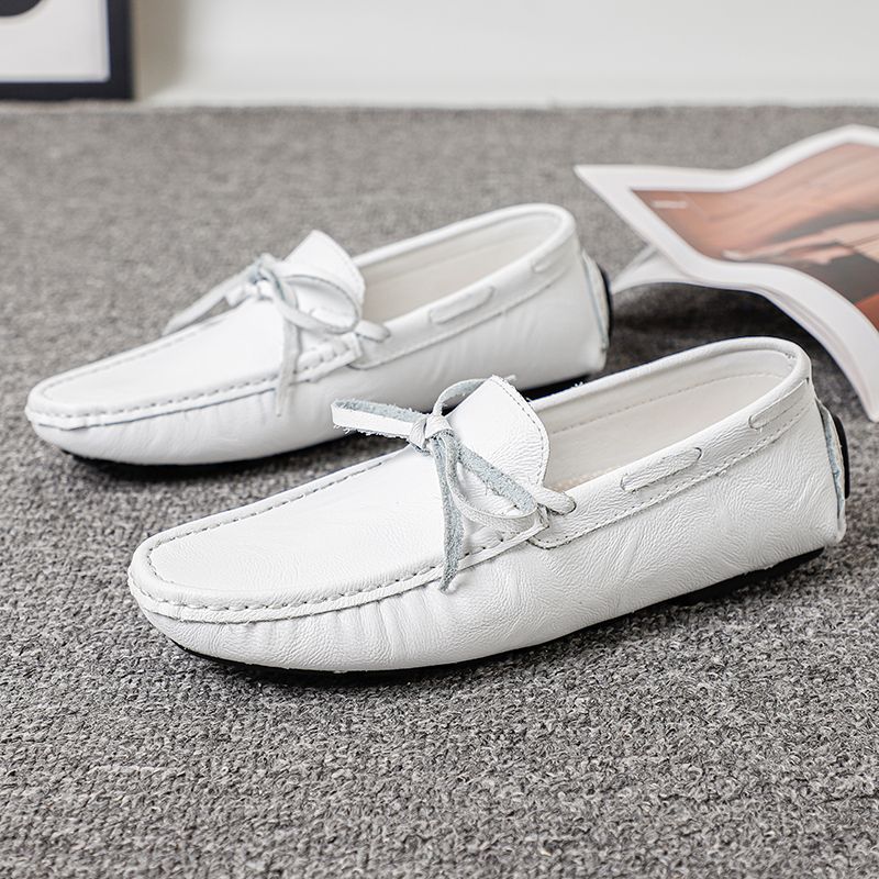 Men's Casual Loafers Slip On Leather Shoes Male Lightweight Driving Shoes Moccasins Classic Penny Loafer Flats Boat Shoes