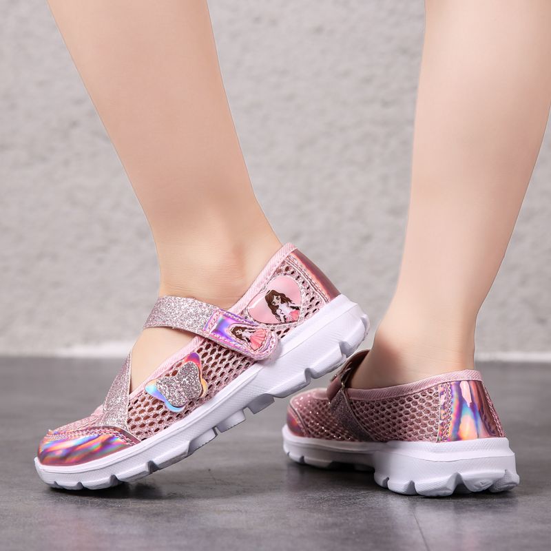 Girls Summer Sandals Dress Shoes Princess Flats Wedding Party Glitter Shoes for Kids