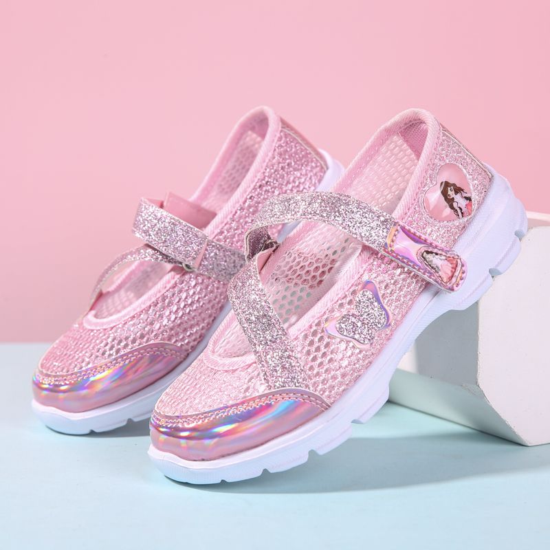 Girls Summer Sandals Dress Shoes Princess Flats Wedding Party Glitter Shoes for Kids