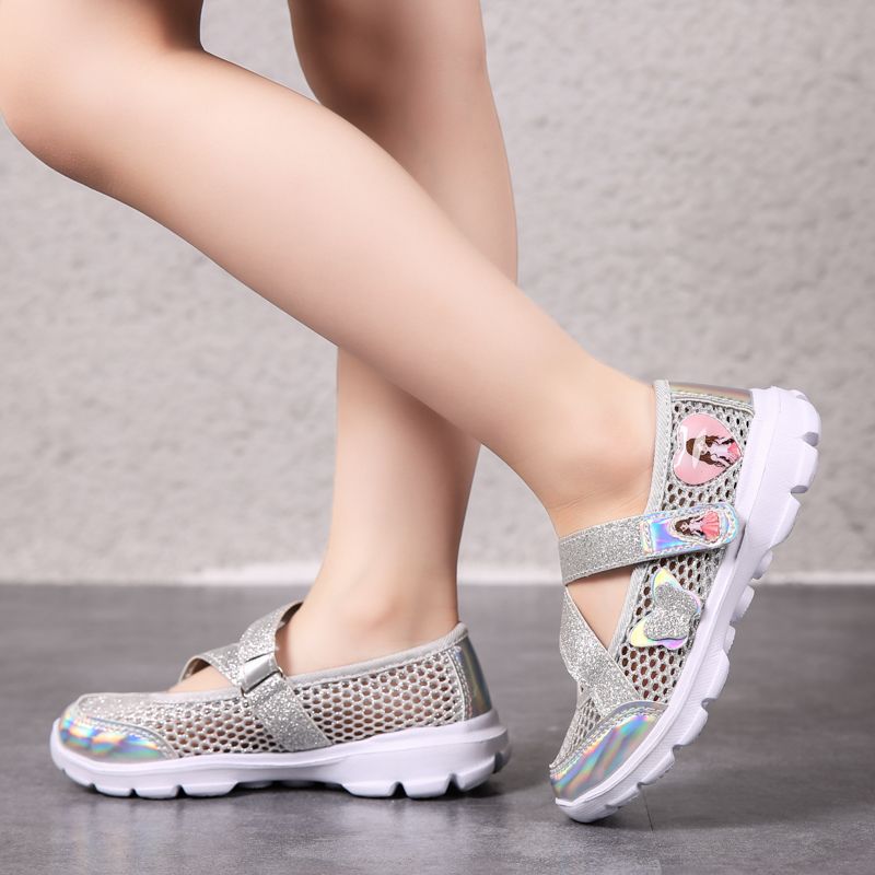 Girls Summer Sandals Dress Shoes Princess Flats Wedding Party Glitter Shoes for Kids