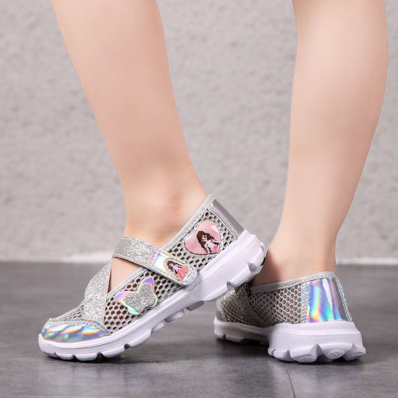 Girls Summer Sandals Dress Shoes Princess Flats Wedding Party Glitter Shoes for Kids