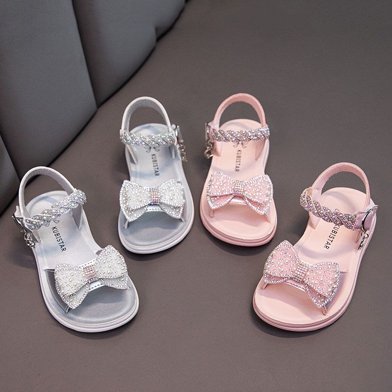 Girls Summer Outdoor Sandals Open-Toe Flats Fashion Cute Dress Sandals Shoes Toddler/Little Kid/Big Kid