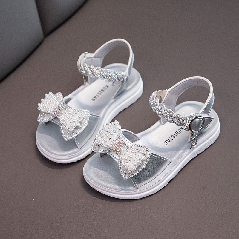 Girls Summer Outdoor Sandals Open-Toe Flats Fashion Cute Dress Sandals Shoes Toddler/Little Kid/Big Kid