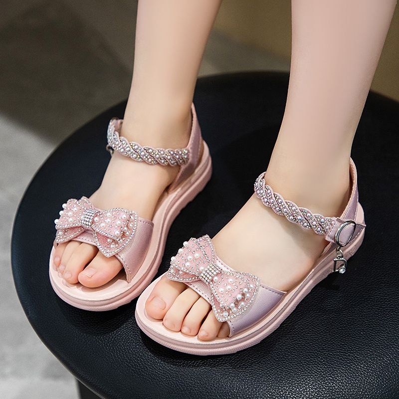 Girls Summer Outdoor Sandals Open-Toe Flats Fashion Cute Dress Sandals Shoes Toddler/Little Kid/Big Kid