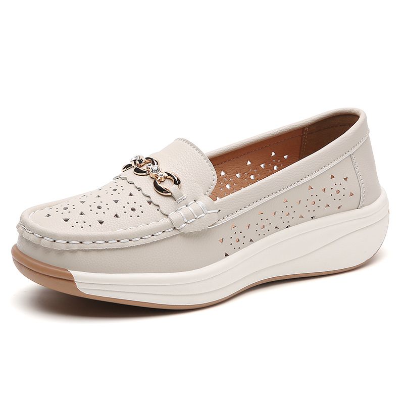 Women's Casual Loafers Slip On Leather Shoes Lightweight Walking Shoes Moccasins Classic Penny Loafer Flats Boat Shoes