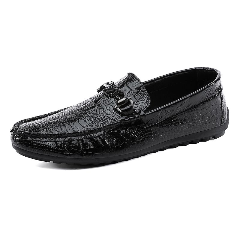 Men's Casual Loafers Slip On Leather Shoes Comfortable Lightweight Driving Shoes Male Moccasins Classic Penny Loafer Flats Boat Shoes Outdoor Walking Shoes