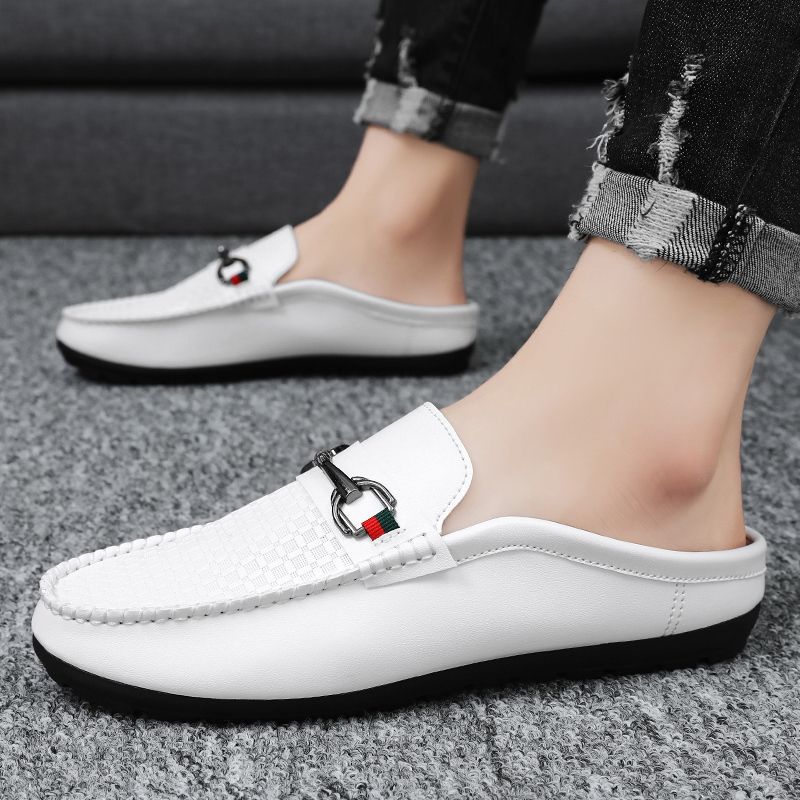 Men's Casual Loafers Slip On Leather Shoes Comfortable Driving Shoes Male Moccasins Classic Penny Loafer Flats Boat Shoes Slippers