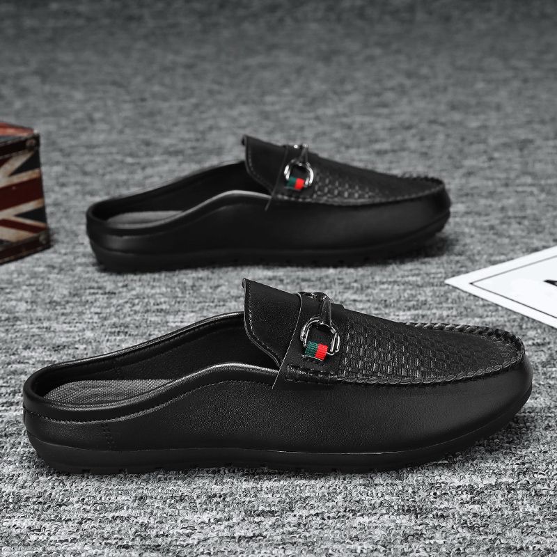 Men's Casual Loafers Slip On Leather Shoes Comfortable Driving Shoes Male Moccasins Classic Penny Loafer Flats Boat Shoes Slippers