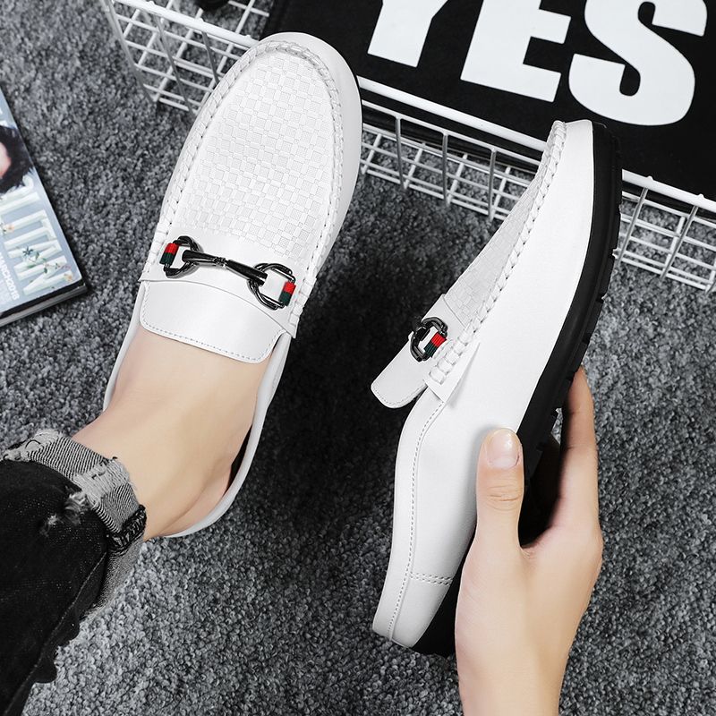 Men's Casual Loafers Slip On Leather Shoes Comfortable Driving Shoes Male Moccasins Classic Penny Loafer Flats Boat Shoes Slippers
