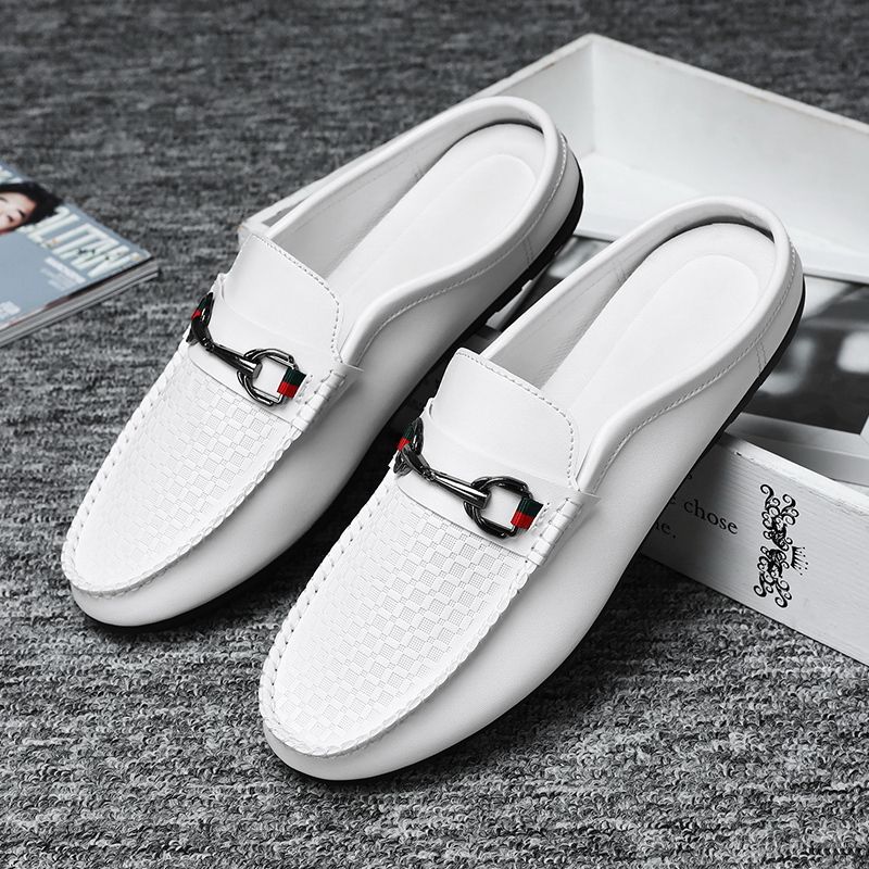 Men's Casual Loafers Slip On Leather Shoes Comfortable Driving Shoes Male Moccasins Classic Penny Loafer Flats Boat Shoes Slippers