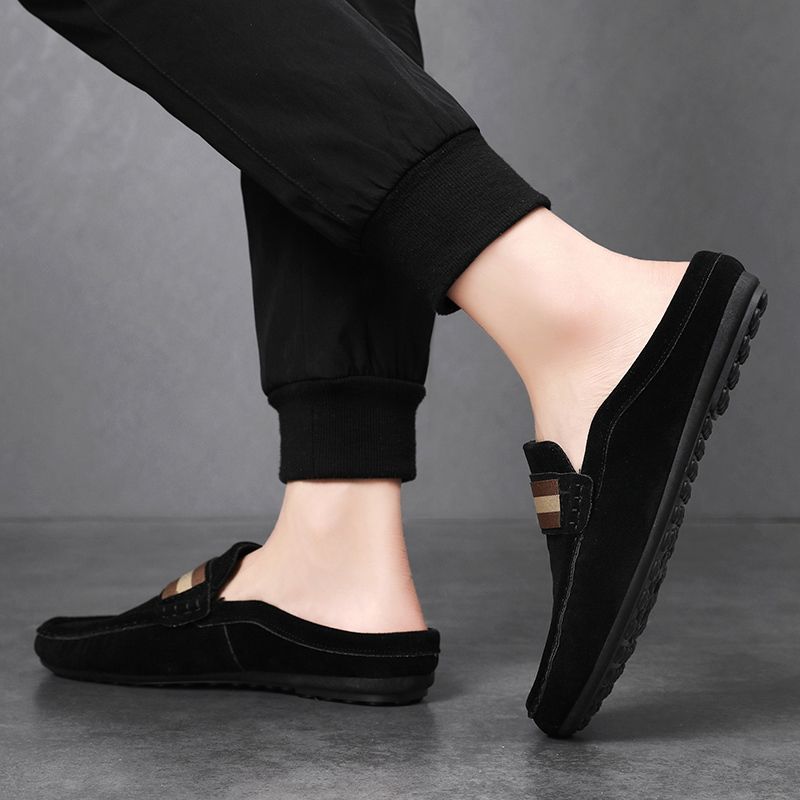 Men's Casual Loafers Slip On Leather Shoes Comfortable Driving Shoes Male Moccasins Classic Penny Loafer Flats Boat Shoes Slippers