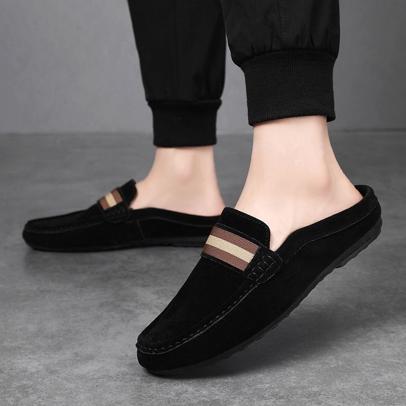 Men's Casual Loafers Slip On Leather Shoes Comfortable Driving Shoes Male Moccasins Classic Penny Loafer Flats Boat Shoes Slippers
