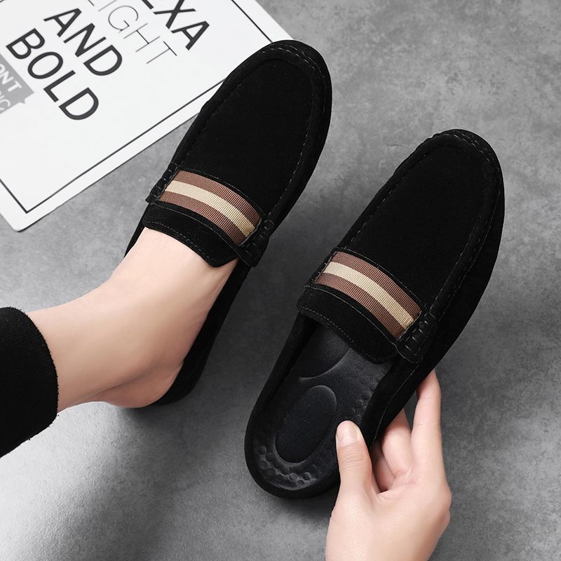 Men's Casual Loafers Slip On Leather Shoes Comfortable Driving Shoes Male Moccasins Classic Penny Loafer Flats Boat Shoes Slippers