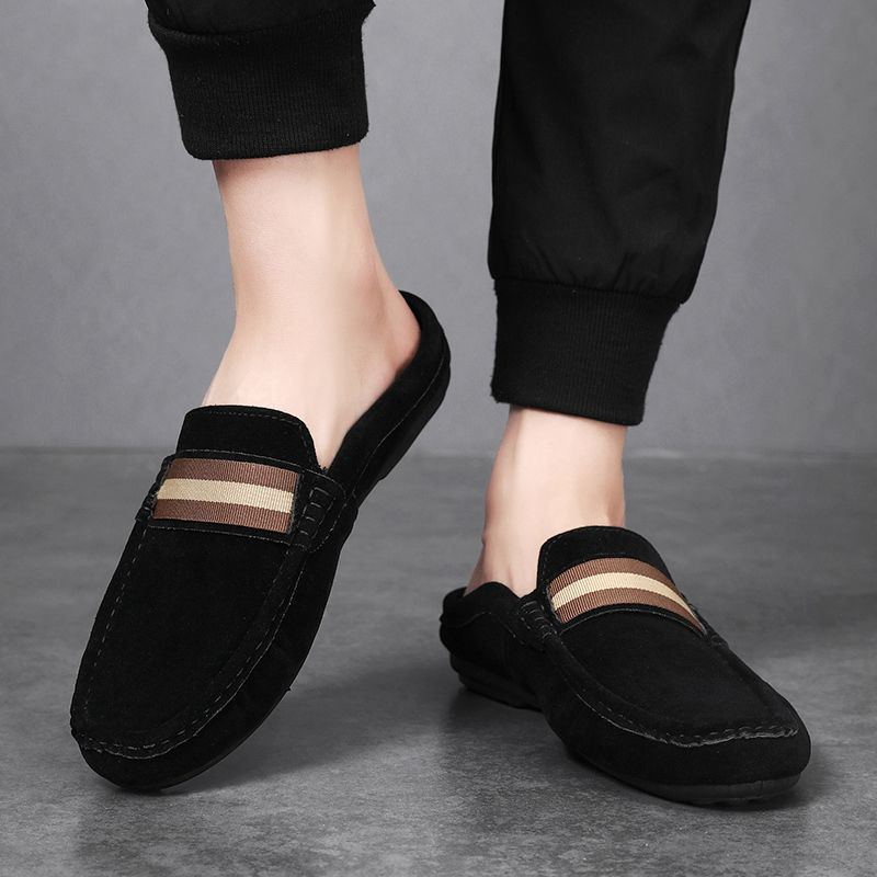 Men's Casual Loafers Slip On Leather Shoes Comfortable Driving Shoes Male Moccasins Classic Penny Loafer Flats Boat Shoes Slippers