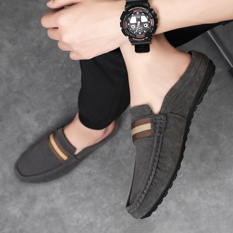 Men's Casual Loafers Slip On Leather Shoes Comfortable Driving Shoes Male Moccasins Classic Penny Loafer Flats Boat Shoes Slippers