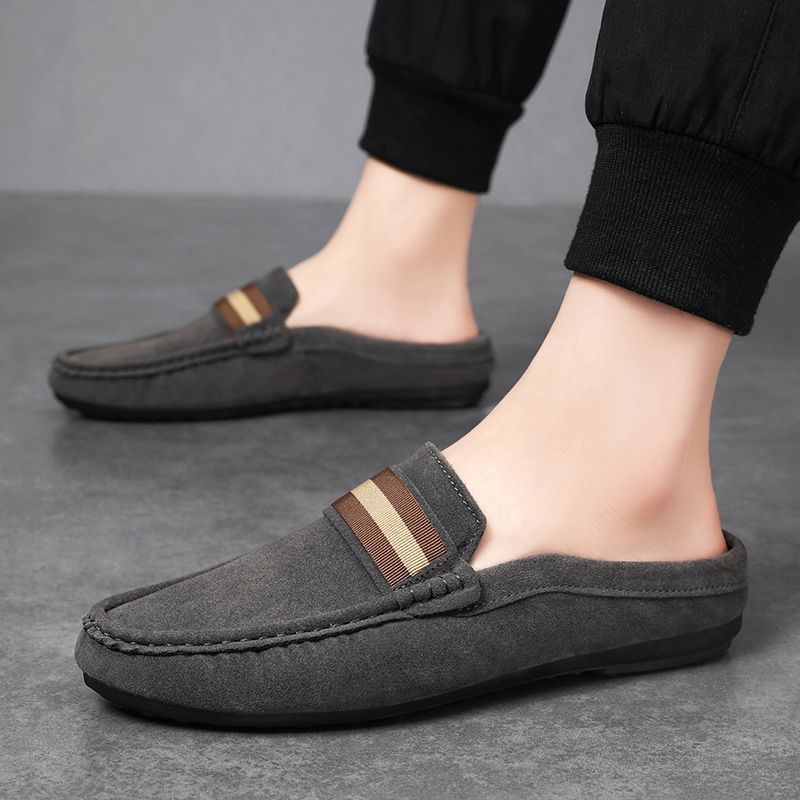 Men's Casual Loafers Slip On Leather Shoes Comfortable Driving Shoes Male Moccasins Classic Penny Loafer Flats Boat Shoes Slippers