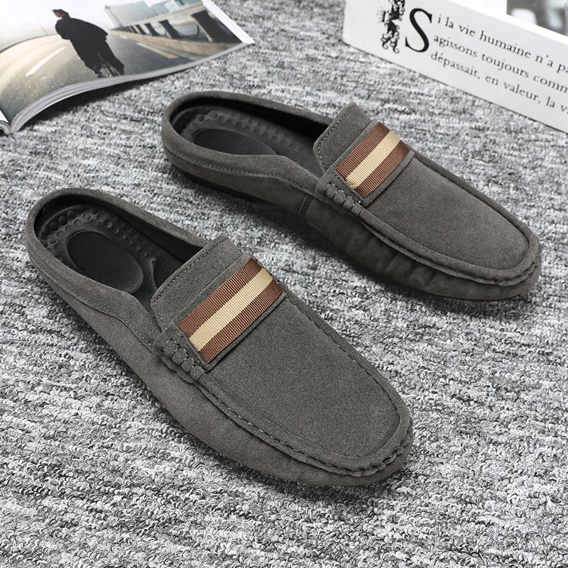 Men's Casual Loafers Slip On Leather Shoes Comfortable Driving Shoes Male Moccasins Classic Penny Loafer Flats Boat Shoes Slippers