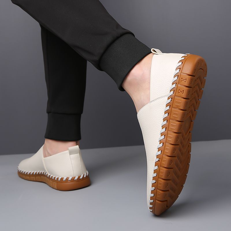 Men's Casual Loafers Slip On Leather Shoes Male Lightweight Driving Shoes Moccasins Classic Penny Loafer Flats Boat Shoes Walking Shoes