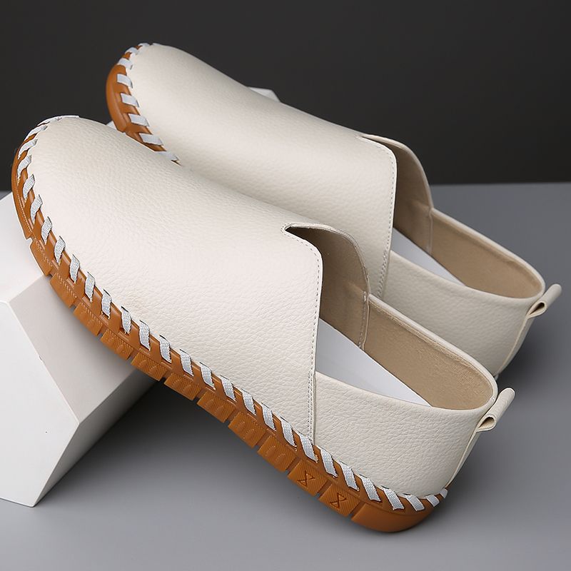 Men's Casual Loafers Slip On Leather Shoes Male Lightweight Driving Shoes Moccasins Classic Penny Loafer Flats Boat Shoes Walking Shoes
