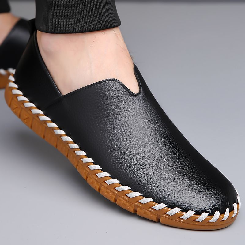 Men's Casual Loafers Slip On Leather Shoes Male Lightweight Driving Shoes Moccasins Classic Penny Loafer Flats Boat Shoes Walking Shoes
