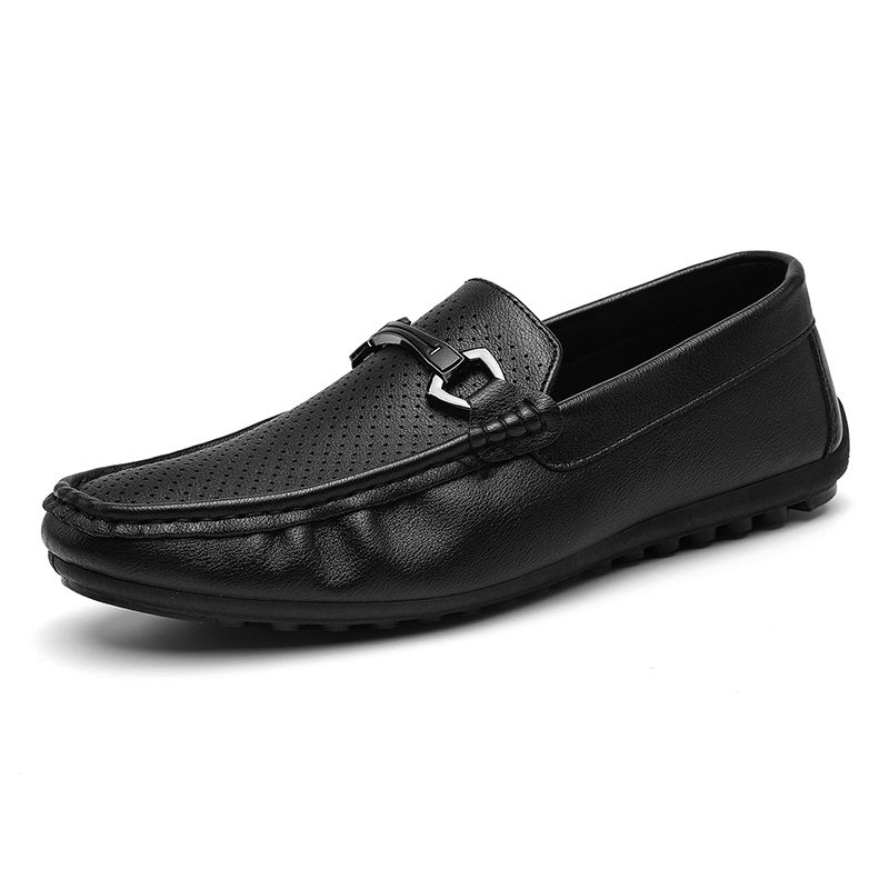 Men's Casual Loafers Slip On Leather Shoes Comfortable Lightweight Driving Shoes Male Moccasins Classic Penny Loafer Flats Boat Shoes Outdoor Walking Shoes