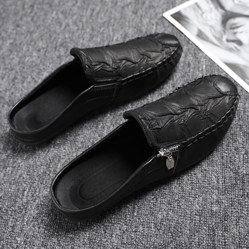 Men's Casual Loafers Slip On Leather Shoes Comfortable Driving Shoes Male Moccasins Classic Penny Loafer Flats Boat Shoes Slippers