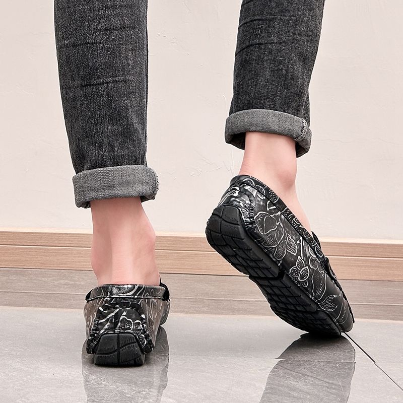 Men's Casual Loafers Slip On Leather Shoes Male Lightweight Driving Shoes Moccasins Classic Penny Loafer Flats Boat Shoes Walking Shoes