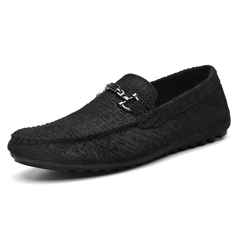 New Men's Casual Canvas Loafers Slip On Breathable Flats Boat Shoes Driving Shoes Moccasins Casual Walking Shoes