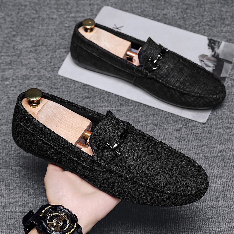 New Men's Casual Canvas Loafers Slip On Breathable Flats Boat Shoes Driving Shoes Moccasins Casual Walking Shoes