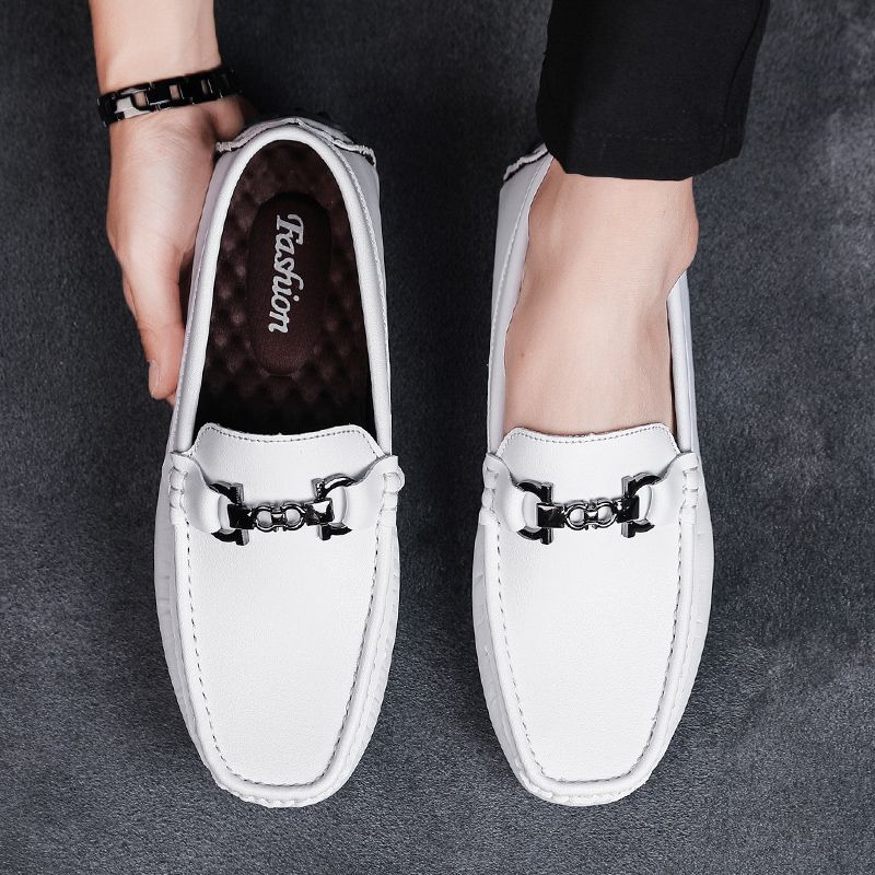 Big Size Men's Casual Loafers Slip On Leather Shoes Comfortable Lightweight Driving Shoes Male Moccasins Classic Penny Loafer Flats Boat Shoes Outdoor Walking Shoes