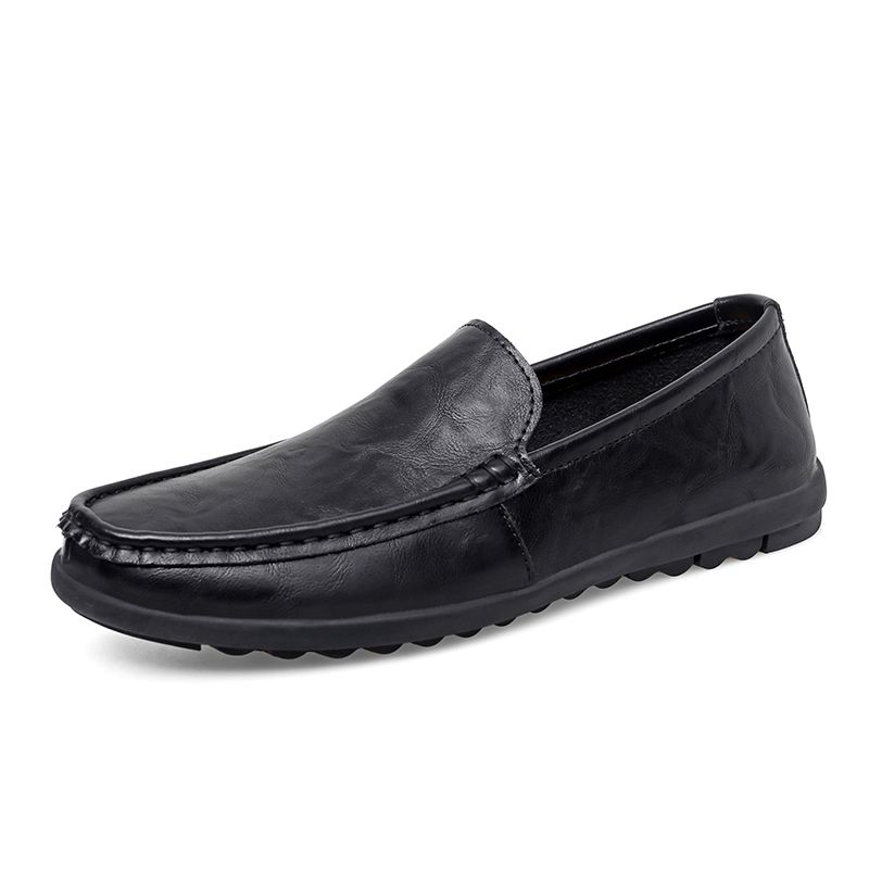 Big Size Men's Casual Loafers Slip On Leather Shoes Comfortable Lightweight Driving Shoes Male Moccasins Classic Penny Loafer Flats Boat Shoes Outdoor Walking Shoes