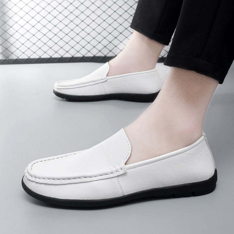 Big Size Men's Casual Loafers Slip On Leather Shoes Comfortable Lightweight Driving Shoes Male Moccasins Classic Penny Loafer Flats Boat Shoes Outdoor Walking Shoes