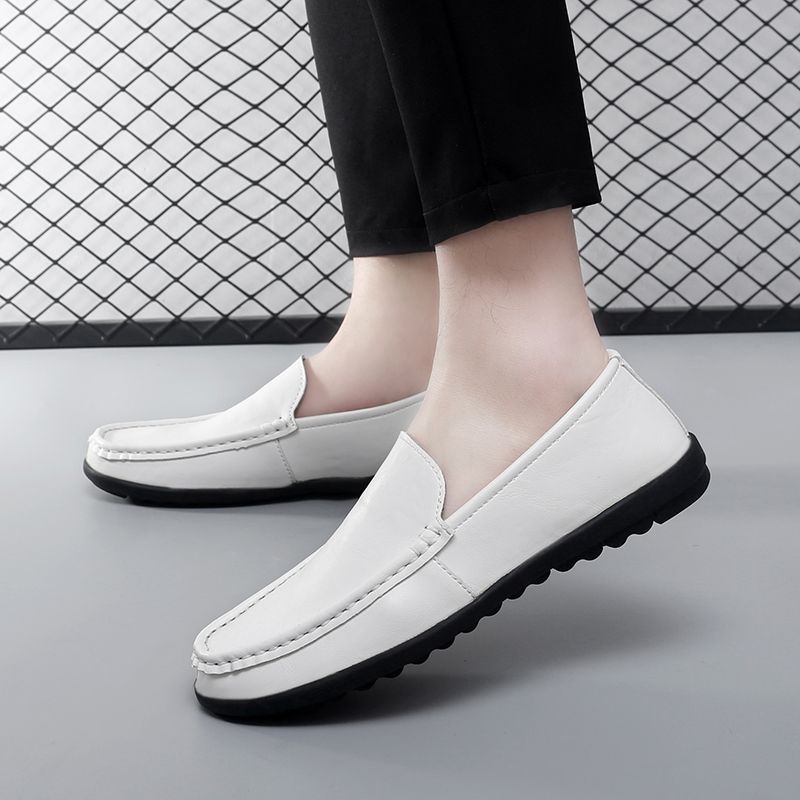 Big Size Men's Casual Loafers Slip On Leather Shoes Comfortable Lightweight Driving Shoes Male Moccasins Classic Penny Loafer Flats Boat Shoes Outdoor Walking Shoes
