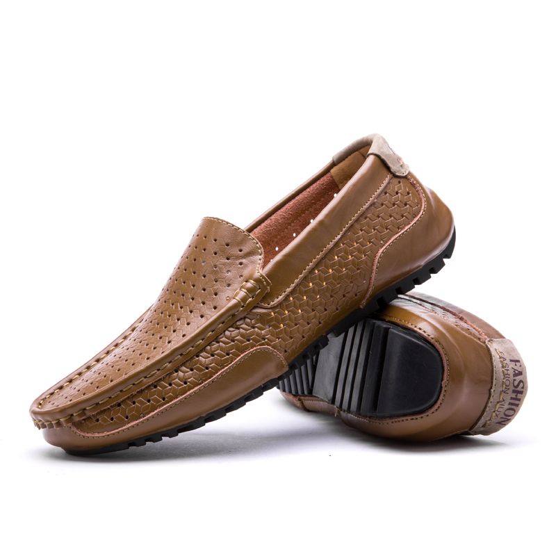 2026 Men's Casual Loafers Slip On Leather Shoes Comfortable Lightweight Driving Shoes Male Moccasins Classic Penny Loafer Flats Boat Shoes Outdoor Walking Shoes