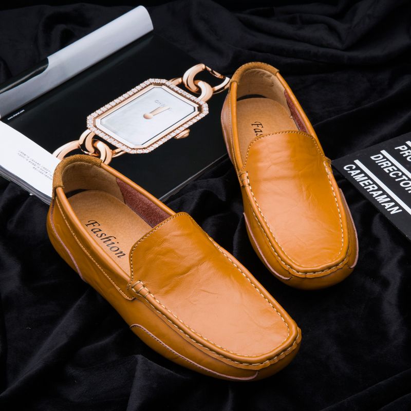 2026 Men's Casual Loafers Slip On Leather Shoes Comfortable Lightweight Driving Shoes Male Moccasins Classic Penny Loafer Flats Boat Shoes Outdoor Walking Shoes