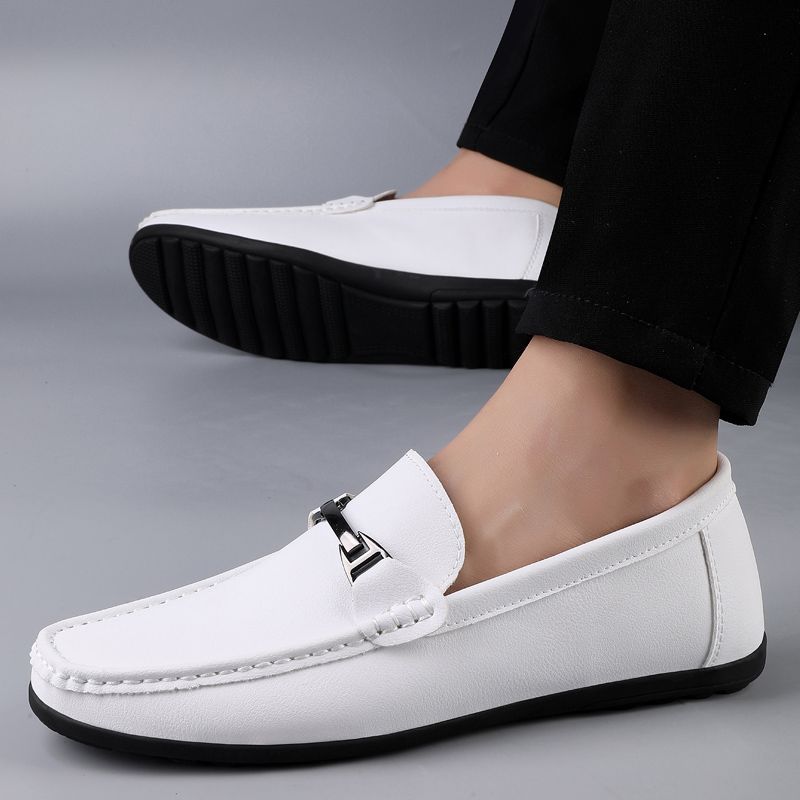 2026 Men's Casual Loafers Slip On Leather Shoes Comfortable Lightweight Driving Shoes Male Moccasins Classic Penny Loafer Flats Boat Shoes Outdoor Walking Shoes