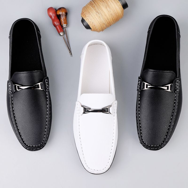 2026 Men's Casual Loafers Slip On Leather Shoes Comfortable Lightweight Driving Shoes Male Moccasins Classic Penny Loafer Flats Boat Shoes Outdoor Walking Shoes