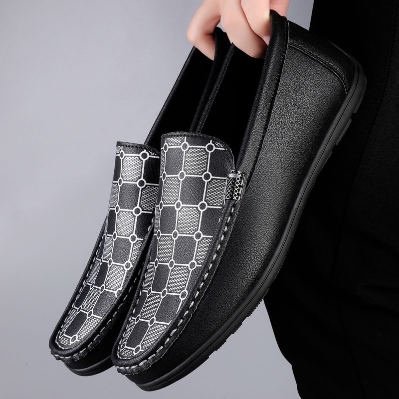 2026 Men's Casual Loafers Slip On Leather Shoes Comfortable Lightweight Driving Shoes Male Moccasins Classic Penny Loafer Flats Boat Shoes Outdoor Walking Shoes