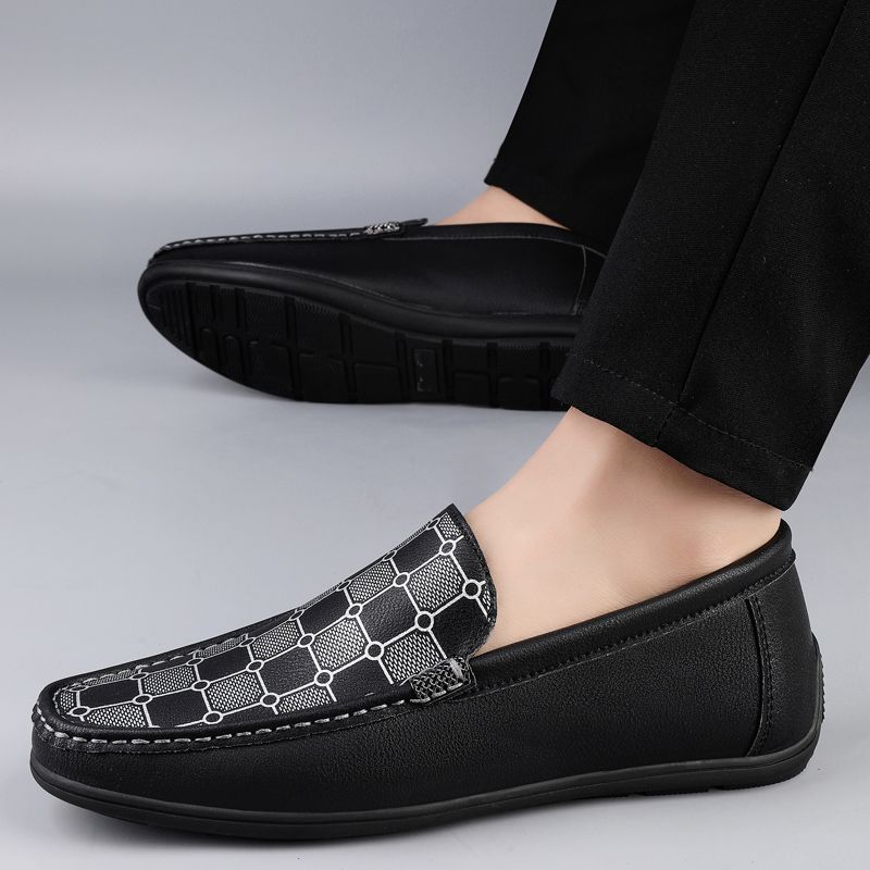 2026 Men's Casual Loafers Slip On Leather Shoes Comfortable Lightweight Driving Shoes Male Moccasins Classic Penny Loafer Flats Boat Shoes Outdoor Walking Shoes