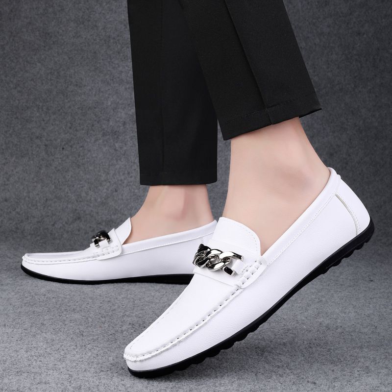 2026 Men's Casual Loafers Slip On Leather Shoes Comfortable Lightweight Driving Shoes Male Moccasins Classic Penny Loafer Flats Boat Shoes Outdoor Walking Shoes