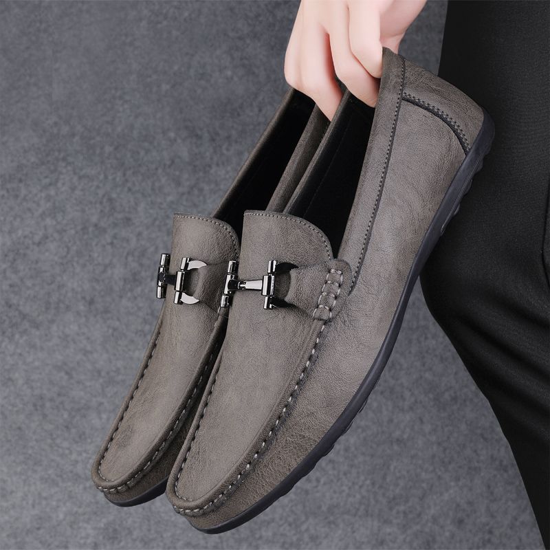 2026 Men's Casual Loafers Slip On Leather Shoes Comfortable Lightweight Driving Shoes Male Moccasins Classic Penny Loafer Flats Boat Shoes Outdoor Walking Shoes