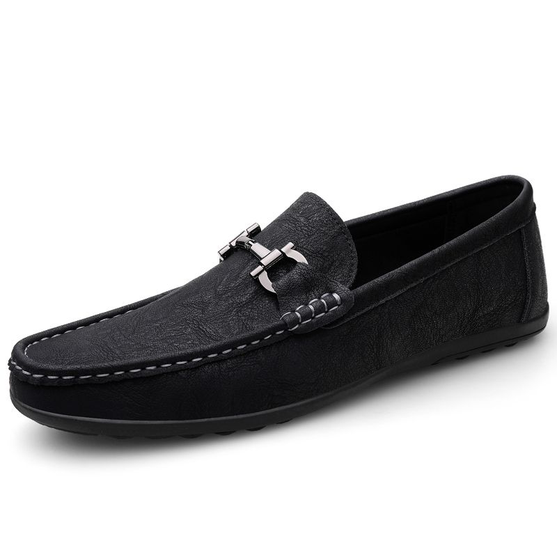2026 Men's Casual Loafers Slip On Leather Shoes Comfortable Lightweight Driving Shoes Male Moccasins Classic Penny Loafer Flats Boat Shoes Outdoor Walking Shoes