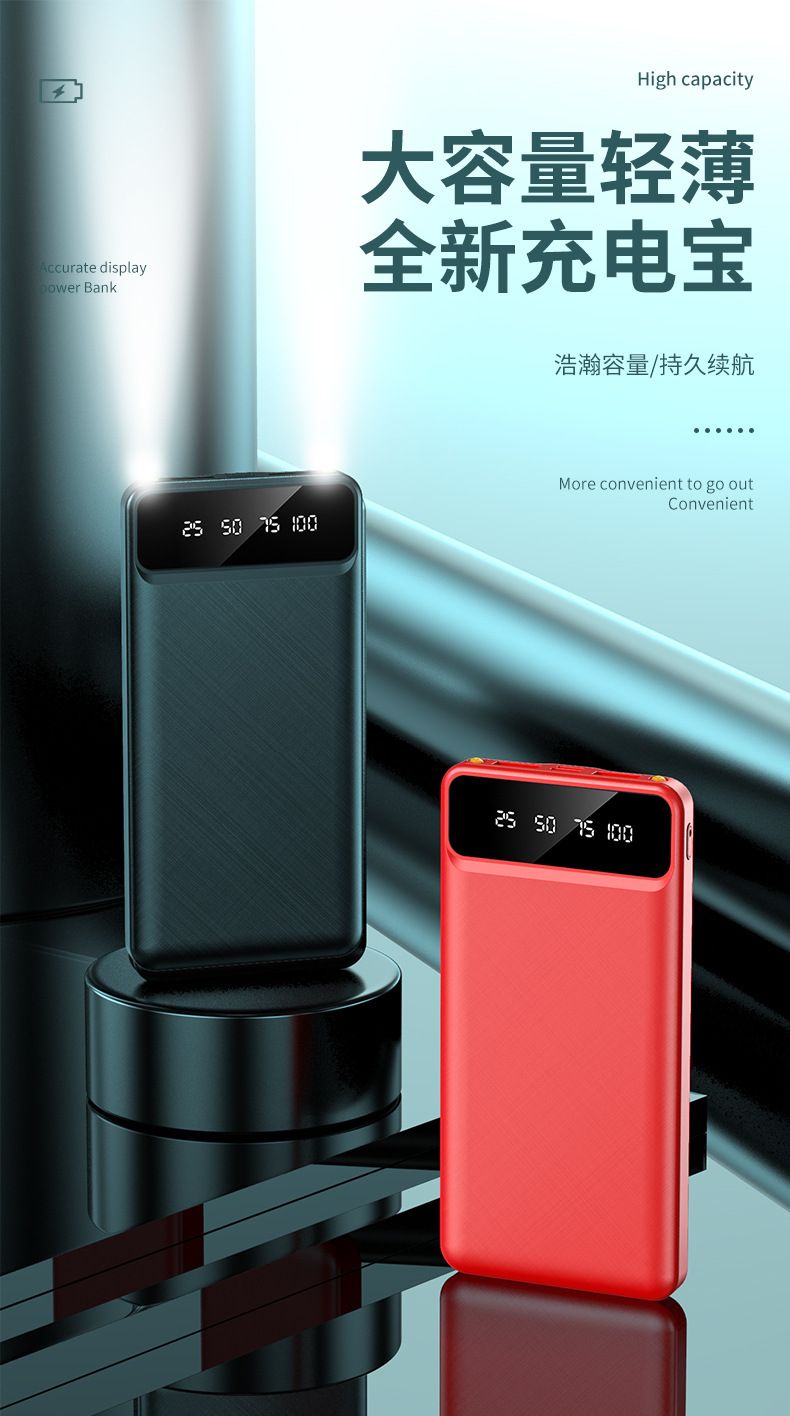 NEW Power Banks  10000mAh Ultra Thin 40w Super Fast Charging Large Capacity Power Bank Two-way Fast Charging Digital Display External Battery powerbank