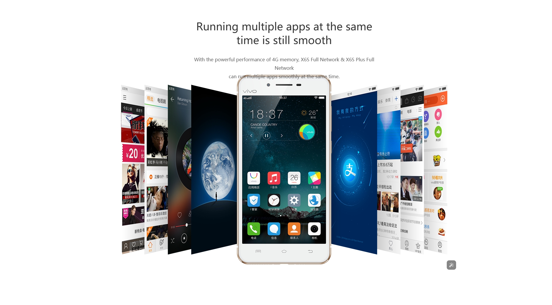Refurbished ViVO X6S  4GB+64GB 5.2 inch 2400mAh 13MP+8MP (Global System) Dual SIM Smartphone Affordable Phone