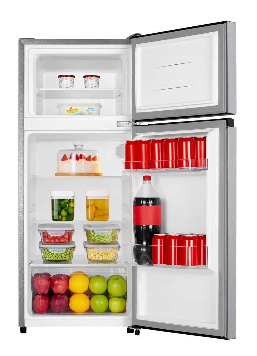 Hisense Double Door Refrigerator -116L Broad Climate, Design
Environment Friendly Technology,Adjustable Leg,silver colour ,Low Noise-RD-16DR4SA